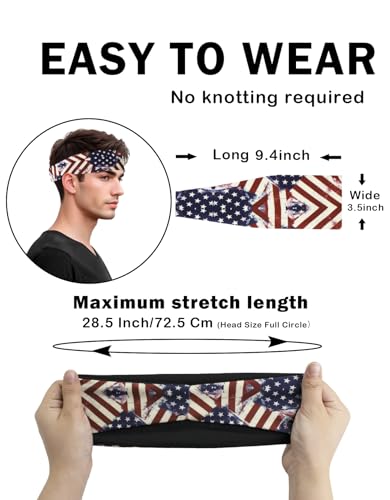 Image of Headbands for Men & Women, Sweat Headband Non-Slip Sweatband Sports Running Cycling Yoga Basketball Workout Football Training