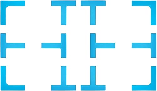 Miniatura 7 de Eco Walker Court Lines - Kit de marcadores abatibles para crear tu propia cancha de tenis de pickleball (forma T L azul)