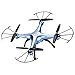 Syma X5HW 2.4G 4CH RC Quadrocopter Drohne (0.3MP HD Kamera, Wireless FPV Echtzeitübertragung, High-Hold, 360°3D Flips Eversion, Headless-Modus, Built-in 6-Achsen Gyro, LED Licht) Blau