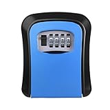 Caja de seguridad resistente a la intemperie para llaves montada en la pared con contraseña combinada para interior y exterior, llavero para casa, oficina y alquiler de vacaciones