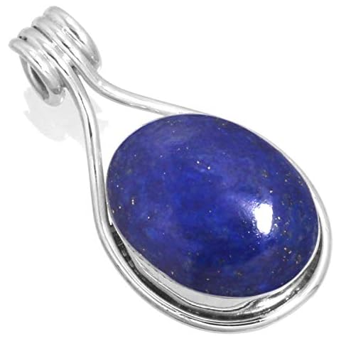 Jeweloporium 925 Sterling Silver Lapis Lazuli Pendant Cover