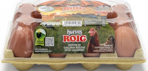 Roig 12 huevos frescos L de gallinas sueltas en el gallinero