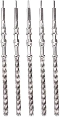 5Pcs Silver Movement Watch Steel Stem Crown Kit, Watch of Parts NH35 NH36 NH38 NH39 Movement Watchs Stem Spare Parts Kits Watch Repair Tools
