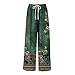 FlekmanArt Wide Leg Pants Woman High Waisted Beach Vacation Trousers Boho Lounge Summer Palazzo Wide Leg Petite Pants