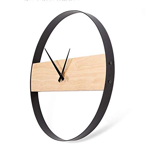 Horloge murale en bois muet créatif pour chambre et séjour
