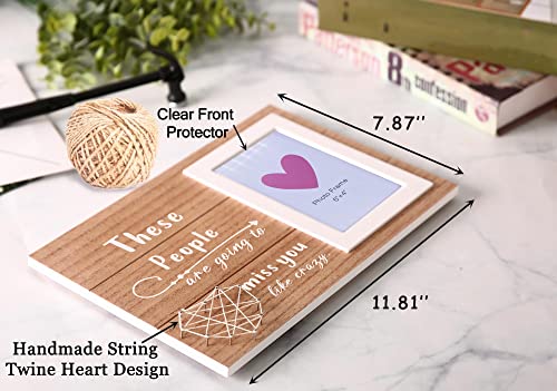 These People Are Going To Miss You Like Crazy,Best Colleague Going Away Photo Frame Gift,Retirement Gift,Goodbye Farewell Gift,New Job Gift,Leaving Gift,Picture Frame Gift For Boss,Coworker,Friend,College Going Away Gift From Family, End Of Year Class Group Teacher Gift #TOP2