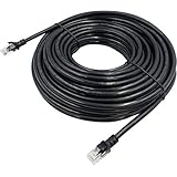 20m CAT6 屋外高耐久LANケーブル(カテゴリー6) 30年の屋外耐候性PE(ポリエチレン)２重被覆 屋外用 安心の国内ブランド品 PoEカメラやPCのLAN通信ケーブルに 高速1Gbps 1000BASE-T 防水 紫外線 耐候性 フルークテスト 国内検品済み (黒) KC-12721 (20ｍ)