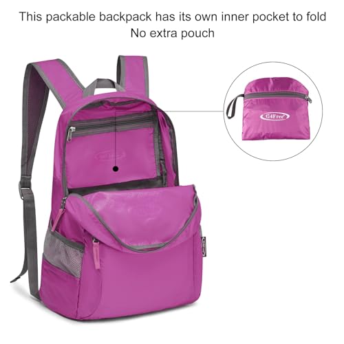 Image of G4Free Ultra Lightweight Packable Backpack Travel Hiking Daypack Small Handy Foldable Outdoor Camping Backpack