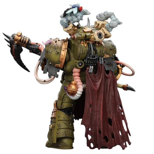 Image of JOYTOY Warhammer 40K 1:18 Action Figures Death Guard Deathshroud Terminator 1 with Manreaper and Plaguespurter Gauntlet Model Birthday Gifts