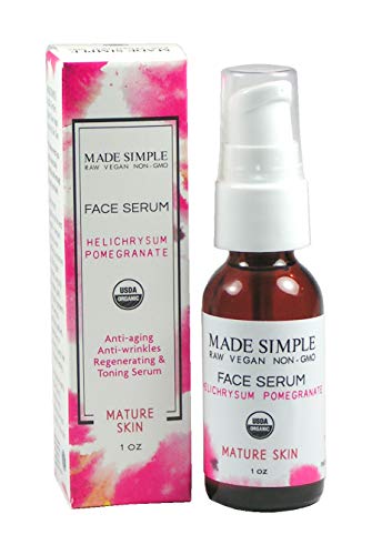 Helichrysum Pomegranate Face Serum - Certified Organic, Vegan, & Cruelty-free