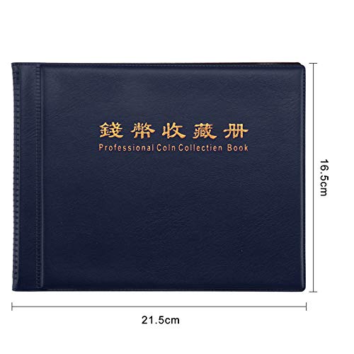 Porta-álbuns de moedas para colecionadores de moedas BESPORTBLE (azul escuro)
