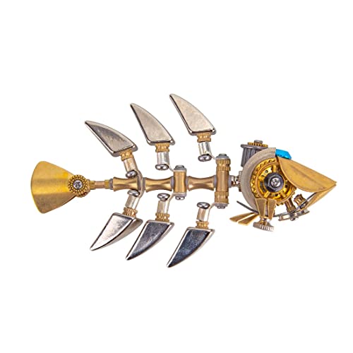 Puzzle 3D métal poisson mécanique 100 pièces assemblage sans colle pour adulte