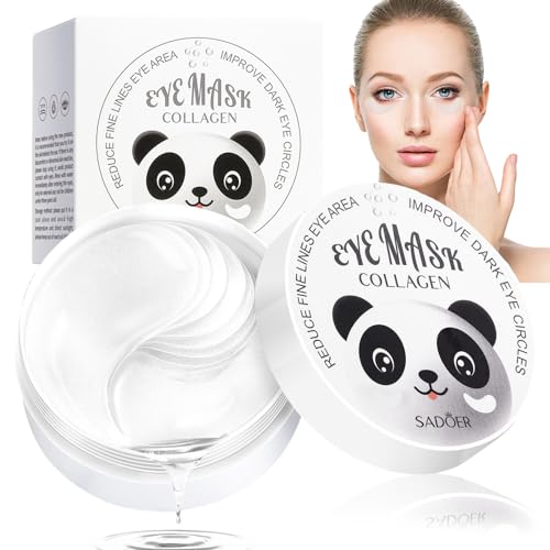 Parches Ojos Bolsas y Ojeras 60 Piezas, Parches de Colageno, Mascara Para Los Ojos, Parches Ojeras, Parches Contorno de Ojos, Antiojeras, Anti Edad, Hinchazón, Quitar Bolsas de Ojos