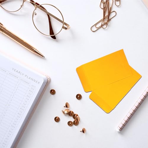 Homrelaxy #1 600 Pcs Small Coin Envelopes 2.25" x 3.5" with Gummed Flap, Yellow Kraft Mini Envelopes for Storing Keys, Stamps, Seeds, Tips and Small Items (600) image 4