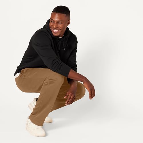 Image of Amazon Essentials Men's Relaxed Straight Leg Fleece Open Bottom Sweatpant (Available in Big & Tall)