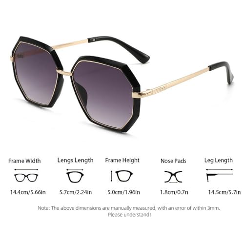 Fashion Women Polygonal Pilot Sunglasses Shades UV400 Retro Oversized Irregular Sun Glasses for Ladies4