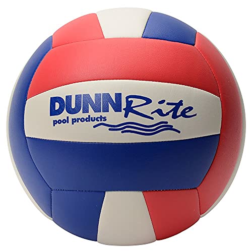 DUNNRITE Products Outdoor Pool and Beach Volleyball Choose from Two Colors (Red White and Blue)