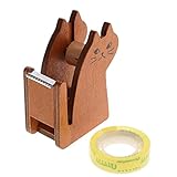 Fancyes Cat Design Mini Desktop Tape Dispenser Handheld Tape Cutter