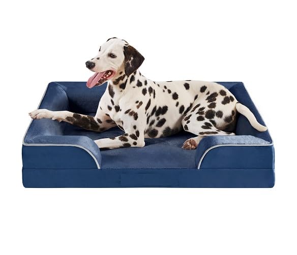 Gorgeous X-Large Dog Bed, Orthopedic Dog Sofa Memory Foam Mattress, Calming Dog Couch Bed, Wall Rim Pillow, Washable, Non-Slip Bottom, X-Large Blue-XL (B0CXHZ9N74) Amazon Price History, Amazon Price Tracker