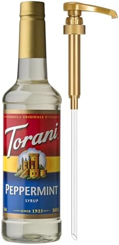 Torani Coffee Syrup, Peppermint Flavor, Pump Included, 25.4 Fl Oz
