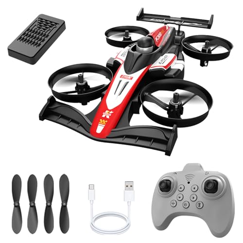 K300 MAX Race Car Styled Drone, 2.4G Remote Control Quadcopter with 360° Roll Stunts, Aerodynamic Racing Design Drone for Adult Enthusiasts & Beginners. (Red)