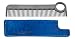 Chicago Comb Model 1 Carbon Fiber Comb + Midnight Blue Horween leather sheath, Made in USA, ultimate pocket and travel comb, ultra smooth strong & light, anti-static, premium American leather sheath