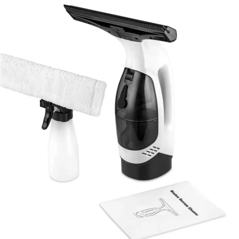 SCOACHA Cordless Electric Window Vacuum Cleaner – Rechargeable Vacuum – Lightweight Plastic Glass Cleaner for Windows, Mirrors, Tiles, Shower & Car