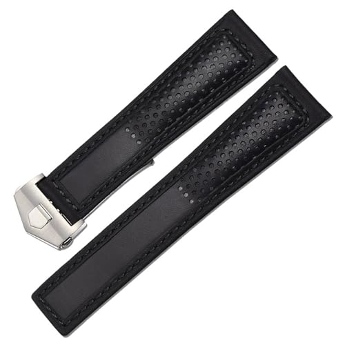Bracelet cuir 22mm Tag Heuer F1 resolvez l'usure avec la boucle deployante