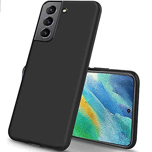 Image of TheGiftKart Back Cover Case for Samsung Galaxy S21 FE 5G | Soft Silicon Rubberised Matte Cover | Protective Sleek Profile | Camera Protection Bump Back Case (Black)