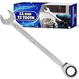 MONTERAL Maul Ratschenschlüssel 11 mm 72 Zähne - Maulschlüssel Ratsche Hergestellt aus Legiertem...
