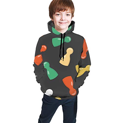Sudaderas con capucha unisex impresión 3d colorido juego chips con capucha sudaderas para niños niñas