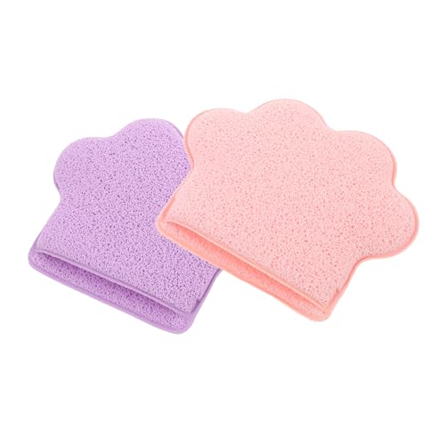 Veemoon 2 Piezas Esponjas Faciales de Limpieza Guantes Diseño de de Gato Exfoliación y Limpieza Facial Dual Perfectos para Remoción de Maquillaje y Cuidado Pielrosa y