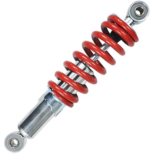 260mm 10.2" Adjustable Rear Shock Absorbers for 50cc 70cc 90cc 110cc 125cc Baja Motorsports DR70 Tao Tao DB20 Kids Pit Dirt Bike Four Wheeler Quad ATV Small Motorcycle Heavy Duty Red