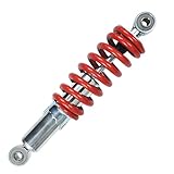 HOOUP 260mm 10.2' Adjustable Rear Shock Absorbers for 50cc 70cc 90cc 110cc 125cc Baja Motorsports DR70 Tao Tao DB20 Kids Pit Dirt Bike Four Wheeler Quad ATV Small Motorcycle Heavy Duty Red