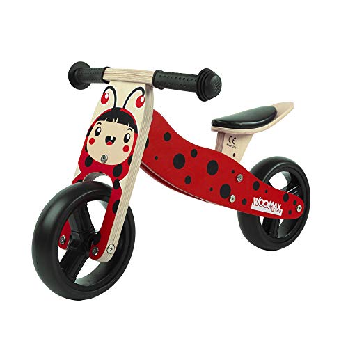 WOOMAX - Mariquita 7 Bici sin Pedales en Madera, Color Multicolor, 85376