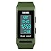 Produktbild FeiWen Unisex Digital Uhren Outdoor Sport Multifunktional Rechteck Plastik Herren und Damen Armbanduhren mit Kautschuk Band LED Doppelte Zeit Alarm Countdown, Grün