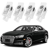 4 Stück Autotür Licht Audi Logo Projektor Türprojektoren für A1/A3/A4/A5/A6/A7/A8/Q2/Q3/Q5/Q7/Q8/TT/R8, Türbeleuchtung Einstiegsbeleuchtung Zubehör