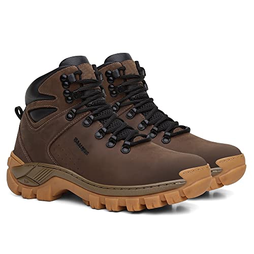 Bota Coturno Adventure Arizona Couro Legítimo Palmilhas Gel (40, Café)