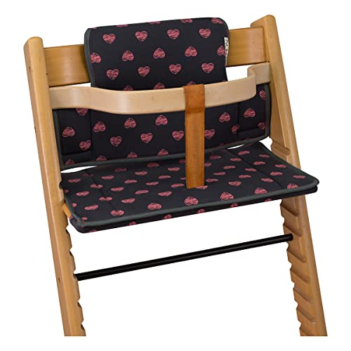 Image of JYOKO Kids Cushion Made Cotton 100% Compatible with Stokke Tripp Trapp high Chair (Fluor Heart)