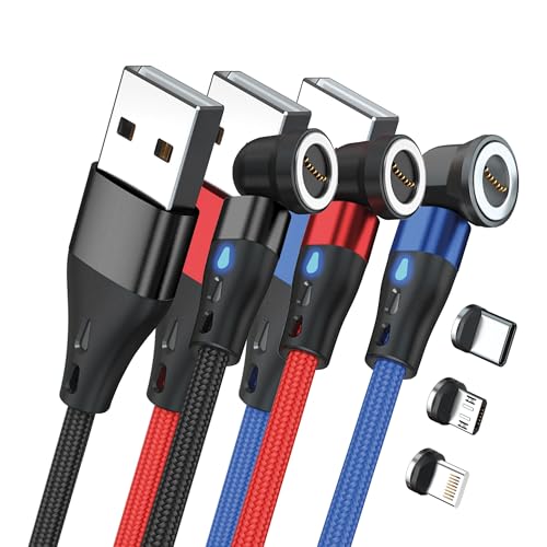 Realpower Câble magnétique 3 A, 1 m, 3 câbles avec adaptateurs