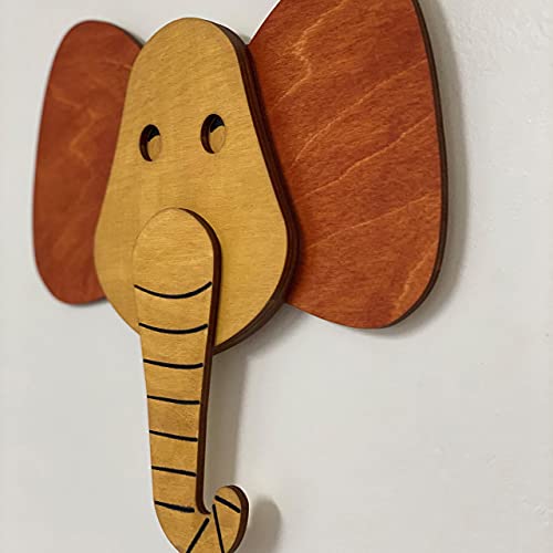 Improvinglife Nursery Decoration Animal Head Wooden 3D (Elephant) #TOP2
