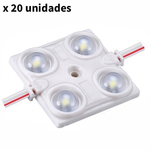 Pack 20 unités : Module LED 4 SMD, 12 VDC, 2 W, 200lm