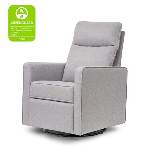 DaVinci Gabby Pillowback Swivel Glider in Misty Grey, Greenguard Gold & CertiPUR-US Certified DaVinci Gabby Pillowback Swivel Glider in Misty Grey, Greenguard Gold & CertiPUR-US Certified