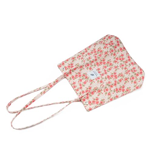 Image of Corduroy Tote Bag Cute Tote Bags for Women Shoulder Bag with Inner Pocket for Work Beach Travel and Shopping Grocery