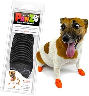 Pawz Dog Boots (X-Small) | Dog Paw Protection with Dog Rubber Booties |