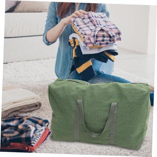 Beaupretty Large Canvas Travel Duffle Bag with Handle Military Style Luggage Storage Thickened Fabric Spacious for Clothes and Essentials Practical for Moving and Trips Random Color4