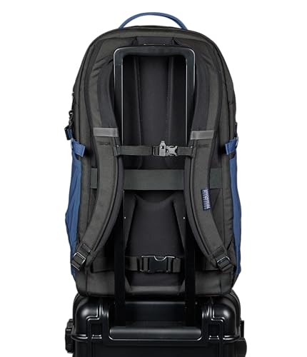 Image of JanSport 34L All Around Pack - 15 inch Laptop Sleeve, Navy | Versatile Rucksack w /Hydration Sleeve, Reflective Accents & Safety Whistle
