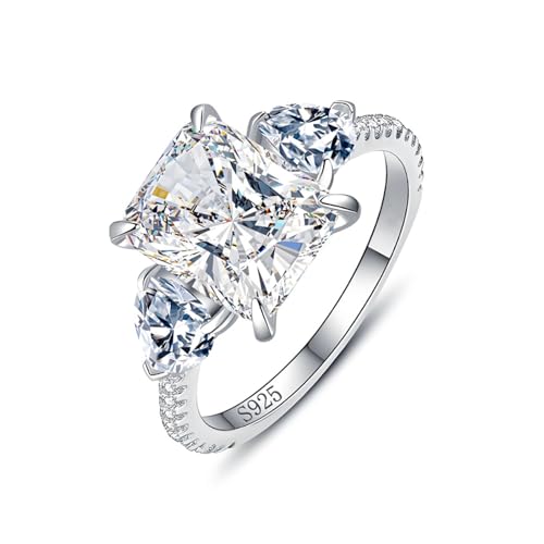 Bague de promesse en moissanite de 4 carats, le cadeau idéal de fiançailles
