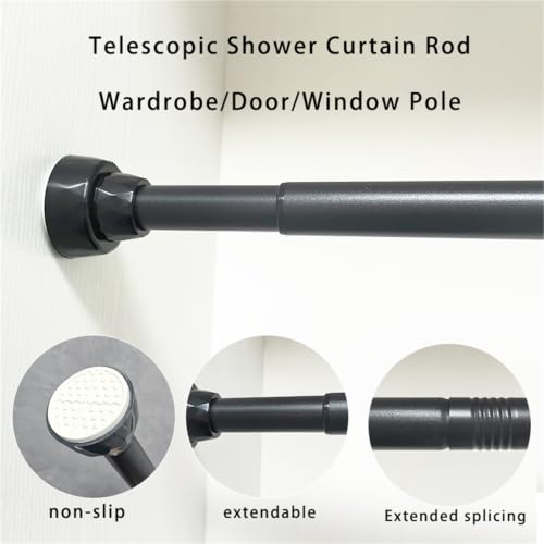 Tringle à rideau de douche pour salle de bain et garde-robe extensible