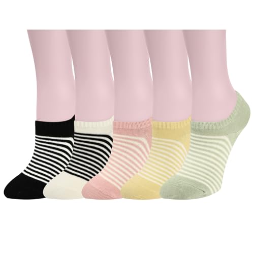 Image of Benefeet Sox Cute No Show Socks for Women Low Cut Socks for Girls Liner Invisible Socks Cotton Flat Boat Loafer Socks